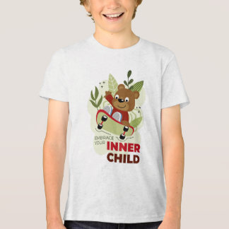Art des Zeichentrickbären im Inneren des Kindes Tri-Blend Shirt