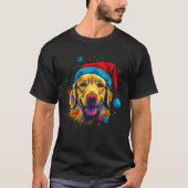 Art Design Golden Retriever Dog Christmas T-Shirt (Vorderseite)
