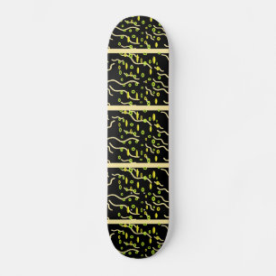 Art Design Grüne Donuts und gelbe Paprika Skateboard