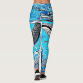 Art Design von Ocean Whale Leggings (Rückseite)