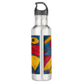 ART DESIGN WASSERFLASCHE VON PAULA REILLY. EDELSTAHLFLASCHE (Rückseite)