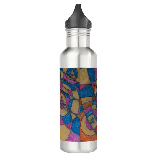 ART DESIGN WASSERFLASCHE VON PAULA REILLY. EDELSTAHLFLASCHE (Links)
