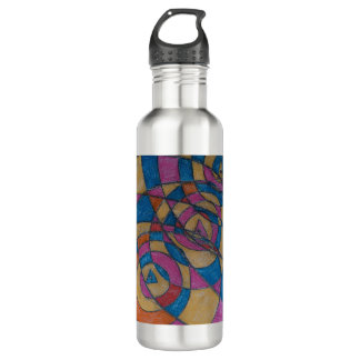 ART DESIGN WASSERFLASCHE VON PAULA REILLY. EDELSTAHLFLASCHE
