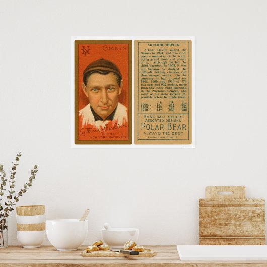 Art Devlin Giants Baseball 1911 Poster (Küche)
