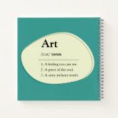 Art Dictionary Style Notebook & Sketchbook Notizblock (Rückseite)