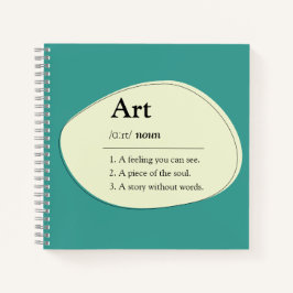 Art Dictionary Style Notebook & Sketchbook Notizblock