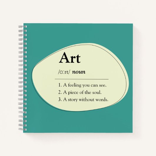Art Dictionary Style Notebook & Sketchbook Notizblock (Vorderseite)