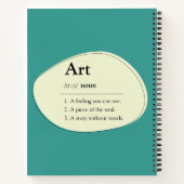 Art Dictionary Style Sketchbook Notebook Notizblock (Rückseite)