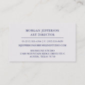 Art Director Artist Studio Galerie Farbige Stifte Visitenkarte (Rückseite)