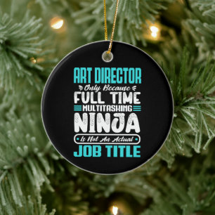 Art Director Job Title Profession Funny Creative Keramik Ornament