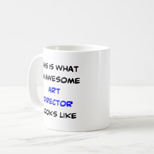 Art Director, phantastisch Kaffeetasse (Vorderseite Links)