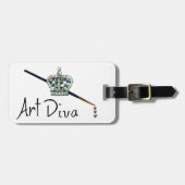 "Art Diva" Gepäckmarke Gepäckanhänger (Vorderseite horizontal)