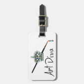"Art Diva" Gepäckmarke Gepäckanhänger (Vorderseite vertikal)