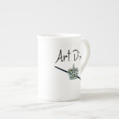 "Art Diva" Knochen-China-Tasse Porzellantasse (Vorderseite Rechts)