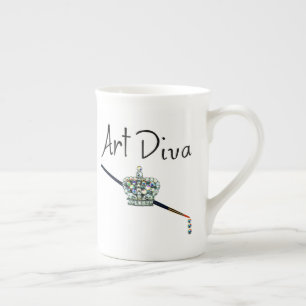 "Art Diva" Knochen-China-Tasse Porzellantasse
