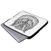 Art-Eagle-Eulen-Kopf Laptopschutzhülle (Vorne Knopf)