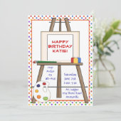Art Easel Einladung (Stehend Vorderseite)