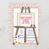 Art Easel Einladung. Einladung (Vorne/Hinten)