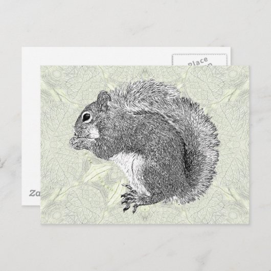 Art Eichhörnchen Postkarte (Vorne/Hinten)