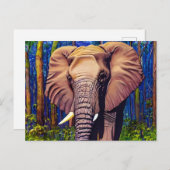Art Elephant Animal Postkarte (Vorne/Hinten)