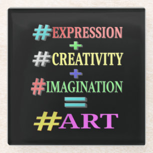 "ART EQUATION" Niedliches Ausdrucksdesign. Jetzt k Glasuntersetzer