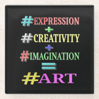 "ART EQUATION" Niedliches Ausdrucksdesign. Jetzt k Glasuntersetzer
