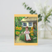 Art Ethnisch Ukrainisches Dorf Postkarte (Stehend Vorderseite)