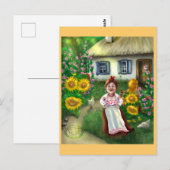 Art Ethnisch Ukrainisches Dorf Postkarte (Vorne/Hinten)