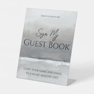 Art Exhibition Guest Book Sign Sockelschild