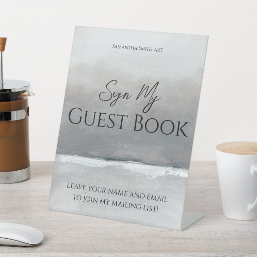 Art Exhibition Guest Book Sign Sockelschild (In SItu)