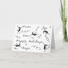 Art Fairies Happy Holidays Feiertagskarte