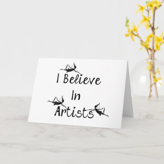 Art Fairies: Ich glaube an die Förderung von Künst Karte (Gelbe Blume)