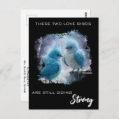 *~* ART Fluffy Jubiläum Love Birds AP54 Postkarte (Vorne/Hinten)