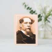 Art Foto Charles Dickens Postkarte (Stehend Vorderseite)