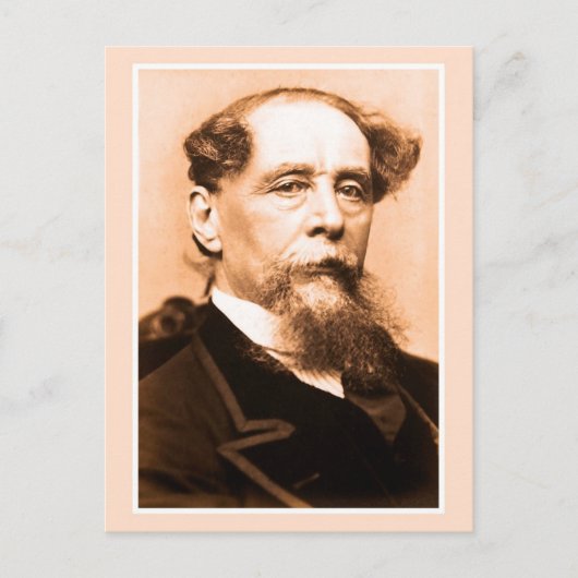 Art Foto Charles Dickens Postkarte (Vorderseite)