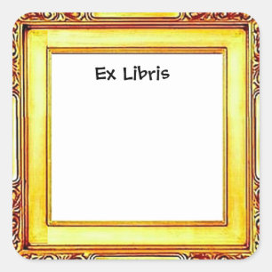 Art Frame, Ex Libris, Buchplatte Quadratischer Aufkleber