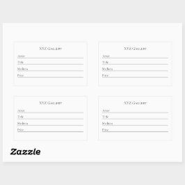 Art Gallery Exhibition Label Aufkleber