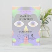 Art gallery opening einladung (Stehend Vorderseite)