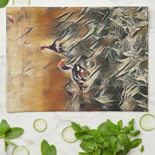 Art Gänse und Duck Roam Geschirrtuch (Gefaltet)