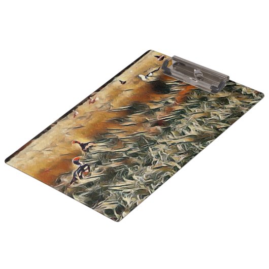 Art Gänse und Duck Roam Klemmbrett (Schrägansicht)