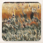 Art Gänse und Duck Roam Rechteckiger Pappuntersetzer (Vorderseite)