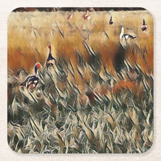 Art Gänse und Duck Roam Rechteckiger Pappuntersetzer (Vorderseite)