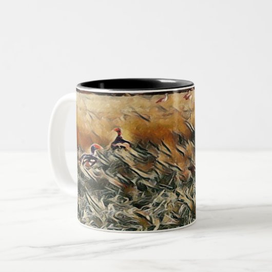 Art Gänse und Duck Roam Zweifarbige Tasse (Vorderseite Links)