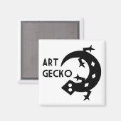 Art Gecko Magnet (Vorderseite/Rückseite)