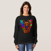 Art German Shepherd Dog Angel Wing Sweatshirt (Vorne ganz)