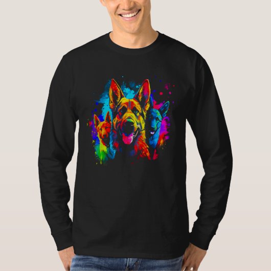 Art German Shepherd Dog Family T-Shirt (Vorderseite)