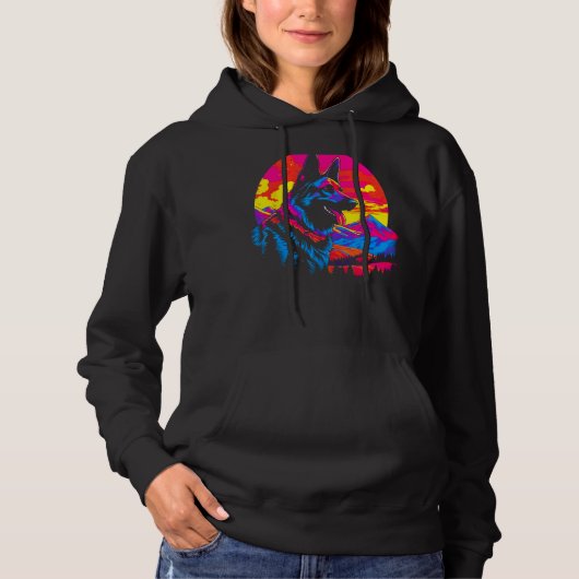 Art German Shepherd Dog Hike Hoodie (Vorderseite)