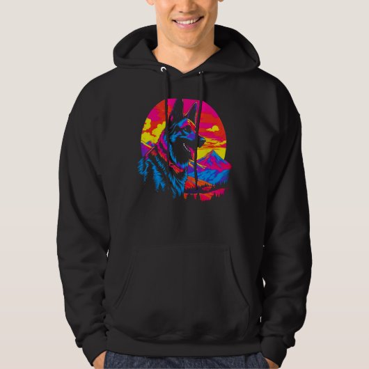 Art German Shepherd Dog Hike Hoodie (Vorderseite)