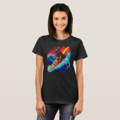 Art German Shepherd Dog Surf T-Shirt (Vorne ganz)