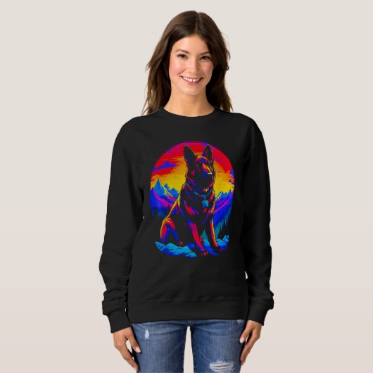 Art German Shepherd Dog Sweatshirt (Vorne ganz)
